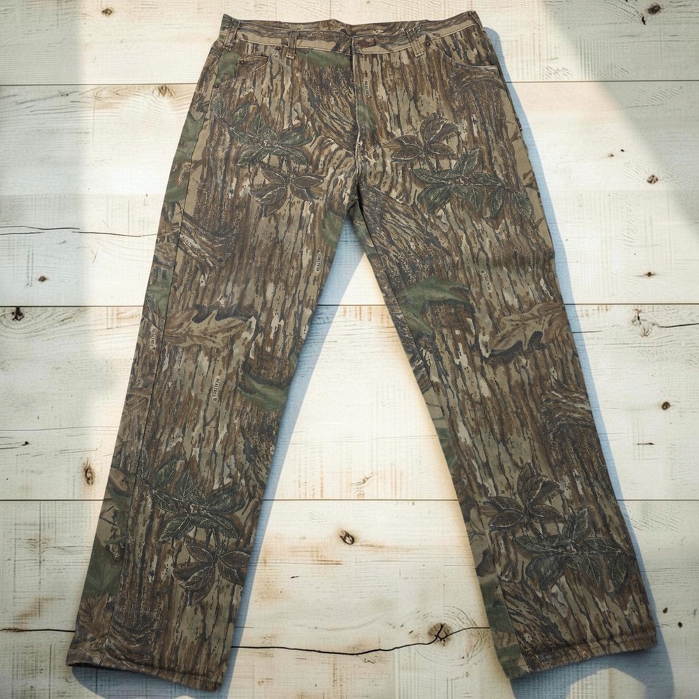 VTG Duxbak Realtree Hardwoods Camo Camouflage Pants 38x32 Hunting USA